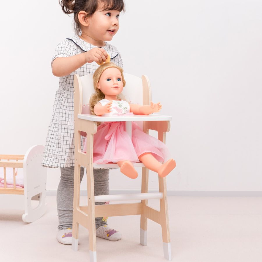 Gioco in legno Classic Toys- Seggiolone per le bambole, giochi