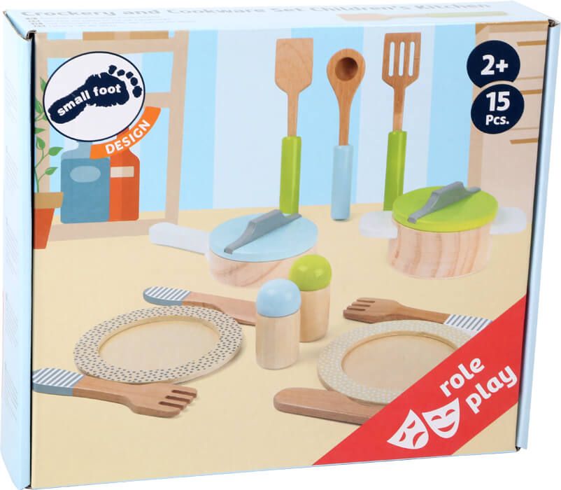 Gioco in legno Legler - Set stoviglie e pentole Cucina per bambini