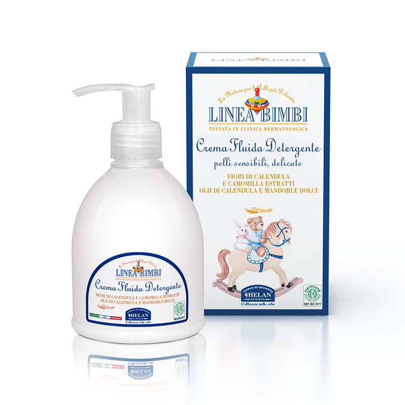 Crema fluida detergente Helan per la cute dei bambini 240 ml, igiene del  neonato