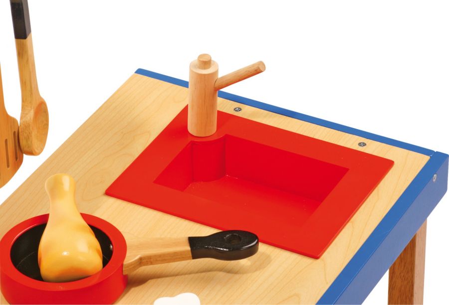 Gioco in legno Legler- Cucina per bambini rosa Buongustaio, giochi di ruolo