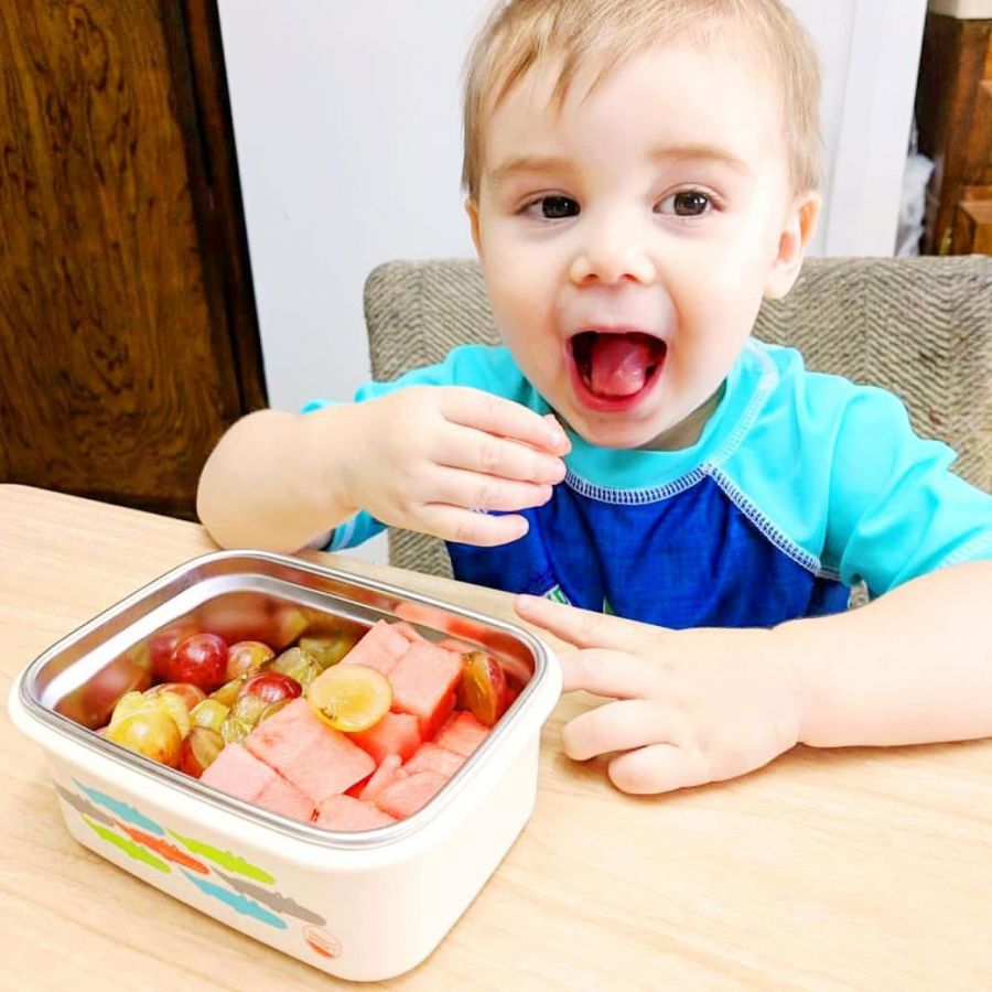 Contenitore portapranzo Innobaby in acciaio in vari colori, portamerenda  per bambini