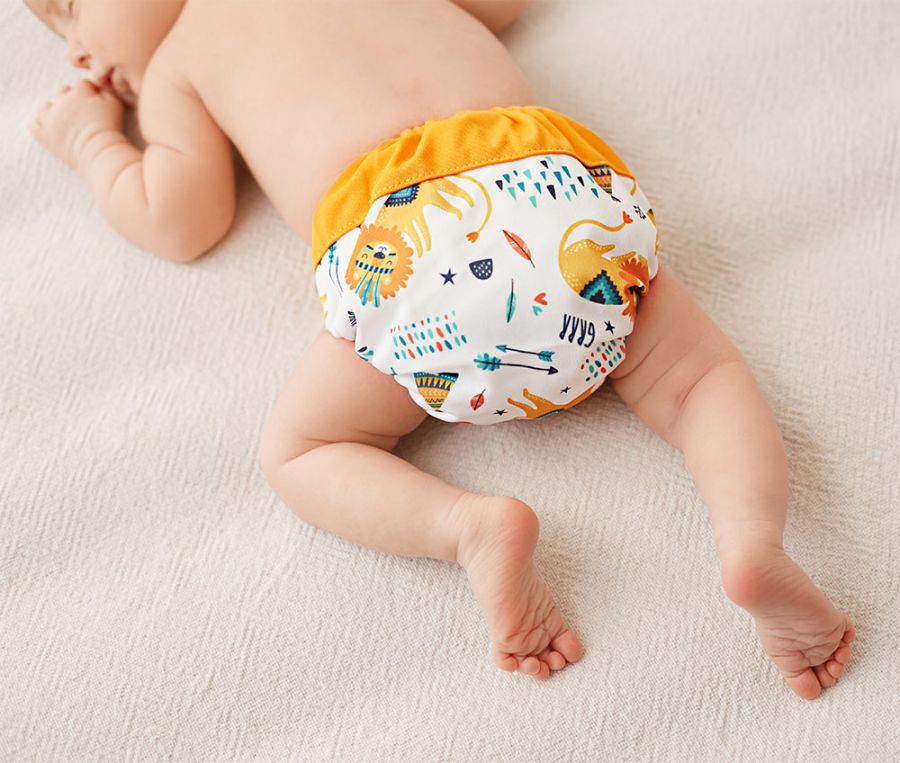 Pannolino lavabile Blümchen - All in one Newborn in bambù con bottoni in  vari colori, dalla nascita