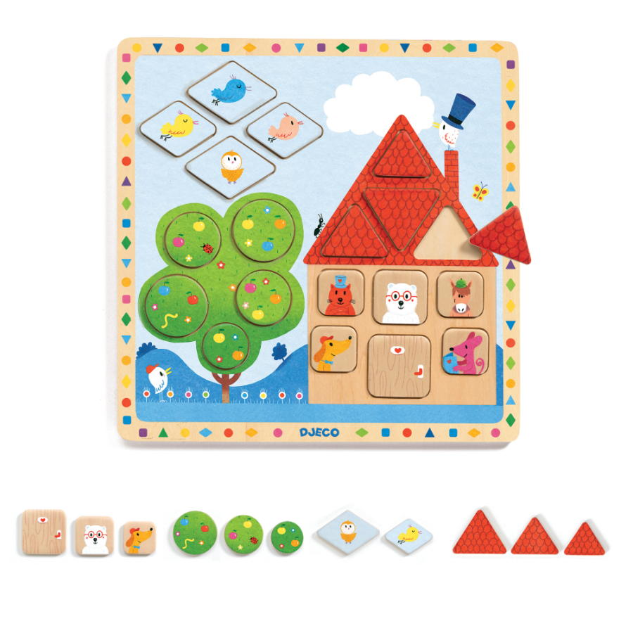 Puzzle in legno per bambini Djeco – Ludigeo, puzzle dai 3 anni