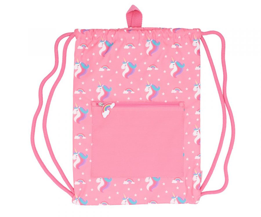 Sacca Zaino Impermeabile Tutete Unicorno rosa sacca per la scuola