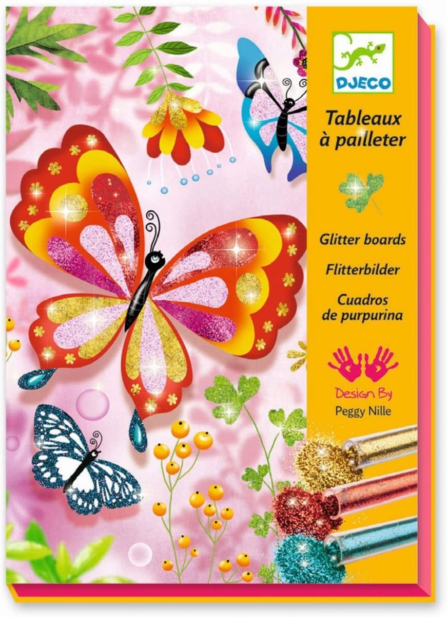 Gioco creativo Djeco Quadri con Glitter Farfalle giochi creativi