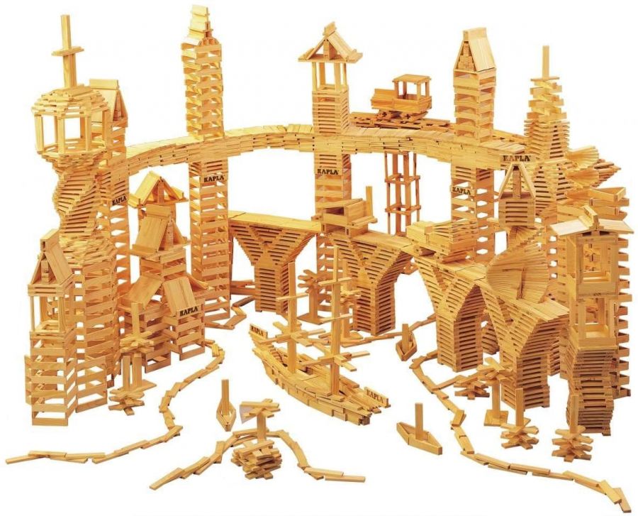 Gioco in legno Kapla scatola da 1000 pezzi, giochi creativi
