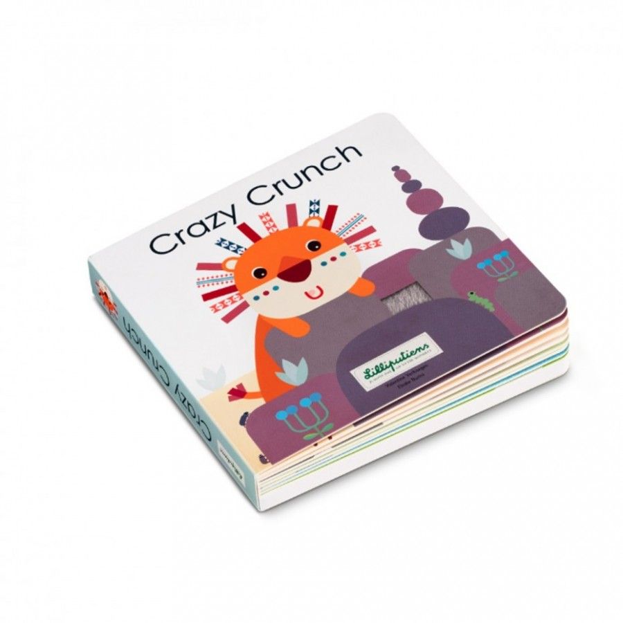 Libro per bambini Liliputiens- Libro tattile e sonoro Crazy Crunch, letture  per bambini