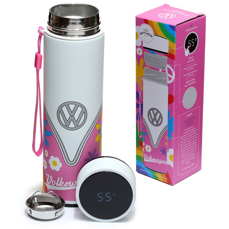 Thermos con sensore di temperatura 500ml, Bianco - Tazze, borracce