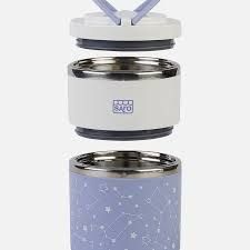 Mint steel thermos Saro Baby - Pandas