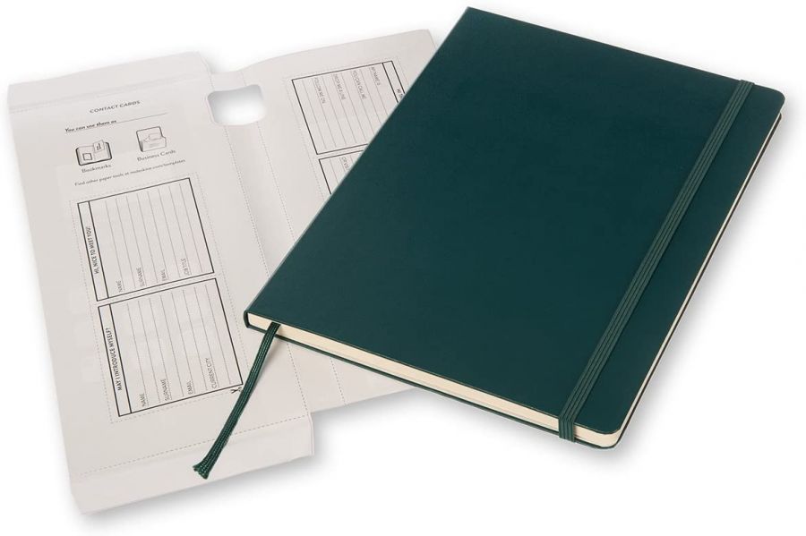 Taccuino Moleskine con copertura rigida verde scuro in vari formati, agenda  personale