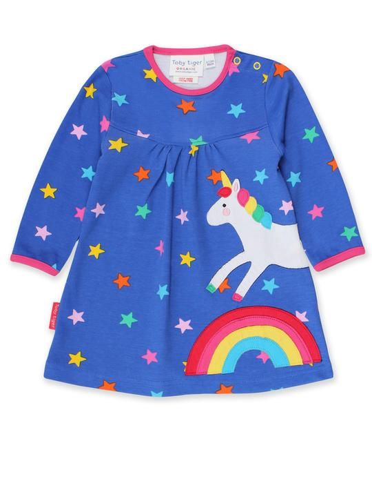 Vestito da bambina Toby Tiger - Rainbow Unicorn, vestito per bambini
