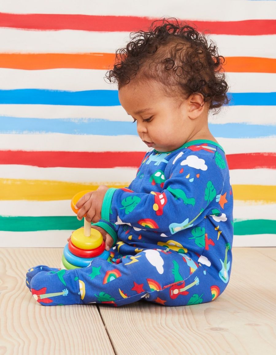 Tutina da bambino in cotone biologico Toby Tiger in vari colori abbigliamento per i piu piccoli