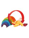 Gioco in legno Grimm's- Arcobaleno Grimm's in 12 pezzi in legno- Rainbow