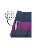 Pantalone da bambino in softshell impermabile Unuo- Grigio e viola