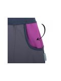 Pantalone da bambino in softshell impermabile Unuo- Grigio e viola