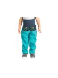 Pantalone da bambino in softshell impermeabile Unuo- Smeraldo uccellini