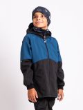 Giacca da bambino  in softshell Unuo- Nero e Cobalto