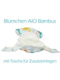 Pannolino lavabile Blümchen - All in one in bambù - Foxes con bottoni
