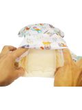 Pannolino lavabile Blümchen - All in one in Cotone Biologico con bottoni in vari colori