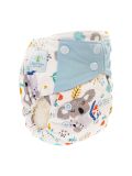 Pannolino lavabile Blümchen - All in one in Cotone Biologico con bottoni in vari colori