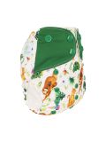 Pannolino lavabile Blümchen - Pocket con velcro senza inserti Wild life in vari colori