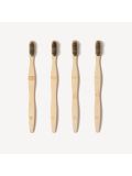 Spazzolino da denti in bambù Wild & Stone per adulti - Setole ondulate medie (confezione da 4 pezzi)