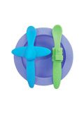 Ooga - Set per la pappa in silicone - viola/blu/verde