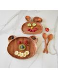 Piatto in legno Khaya Wood per bambini- Orso