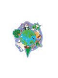 Puzzle per bambini Scratch- Silhouette puzzle Il Mondo