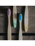 Spazzolino da denti in bambù Wild & Stone per bambini - Confezione da 4 pezzi in vari colori