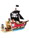 Gioco in legno Legler – Set Costruzioni in legno Nave dei pirati