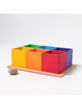 Gioco in legno Grimm's- Set di 6 scatoline rainbow, 6 pieces Sorting Helper