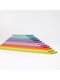 Gioco in legno Grimm's - Pastel Building Boards, Tavole da costruzione color pastello