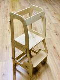 Torre montessoriana convertibile Baby wood- Torre d'apprendimento in legno naturale