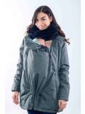 Giacca maternità e per portare Wombat Wallaby 2.0 - grigia con interno nero 4 in 1