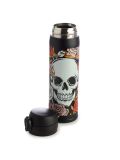 Borraccia Termica Puckator in Acciaio con Chiusura Ermetica - Teschi e Rose