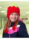 Cappello invernale reversibile in pile FlapJackKids - Fragola/Cupcake