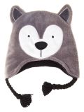 Cappello invernale reversibile in pile FlapJackKids - Lupo/Orso