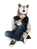 Cappello invernale reversibile in pile FlapJackKids - Lupo/Orso