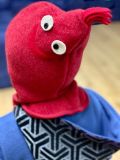 Passamontagna Pickapooh - Cappello per bambini in lana biologica Max- Rosso