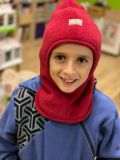 Passamontagna Pickapooh - Cappello per bambini in lana biologica Max- Rosso