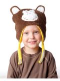 Cappello invernale reversibile in pile FlapJackKids - Leone/Scimmietta