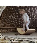 Tavola per l'equilibrio Wobbel Original Transparent - legno di faggio naturale - feltro di Sughero