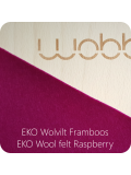 Wobbel Board natural beech wood felt sky raspberry