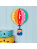 Orologio in legno per la cameretta dei bambini- Hot air balloon