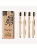 Spazzolino da denti in bambù Wild & Stone per adulti - Setole ondulate medie (confezione da 4 pezzi)