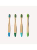Spazzolino da denti in bambù Wild & Stone per bambini - Confezione da 4 pezzi in vari colori