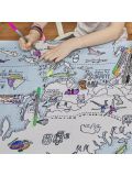 color & learn world map tablecloth