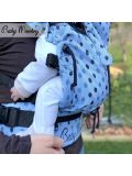 Marsupio Ergonomico - Regolo - Pois Celesre Reverse Misura Originale