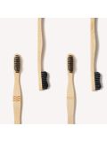 Spazzolino da denti in bambù Wild & Stone per adulti - Setole ondulate medie (confezione da 4 pezzi)